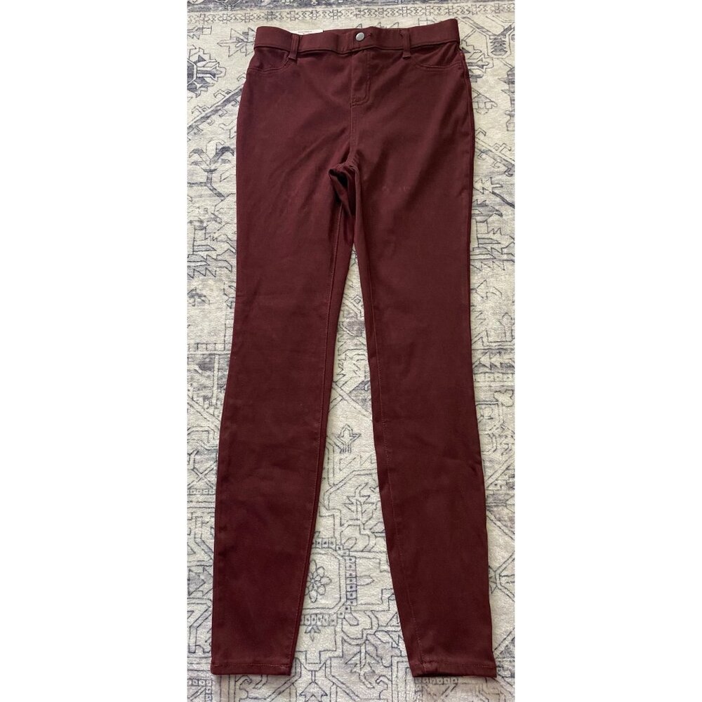 Time And Tru Womens High-Rise Stretch Fitted Jeggings‎ Rustic Plum XS 0-2 Cotton